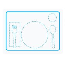 Silicone Toddler Placemat 40 X 30 Cm White Easy To Clean Table Mat For Baby Educational Feeding Mat