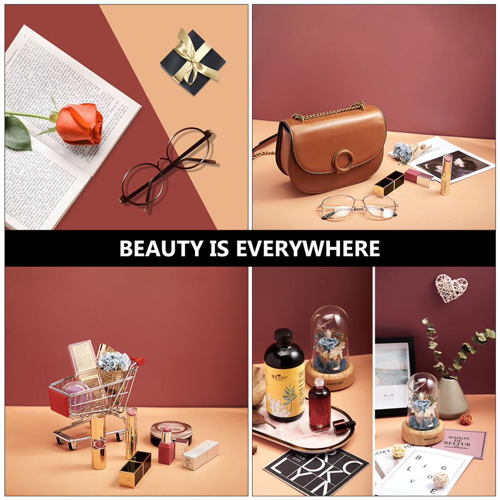 Papier TłOwy Do Fotografii Dwustronny PomarańCzowy ŻółTy Vintage Czerwony-image