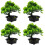 4 Unidades De Árvore De Bonsai De Artificial Vaso 7