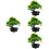 4 Unidades De Árvore De Bonsai De Artificial Vaso 8