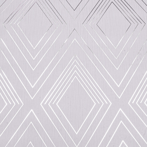 Muriva Lilac Grey Mix Geometric Wallpaper Silver Metallic Vinyl 1