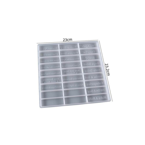 1Pack Wortplatte Selbermachen Form Für Harz Weiß 1