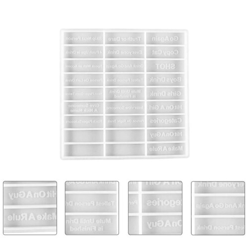 1Pack Wortplatte Selbermachen Form Für Harz Weiß 2