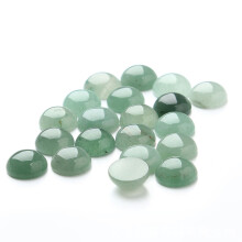 20Pcs 1Cm Sticker Round Glass Patch Light Green For Jewelry