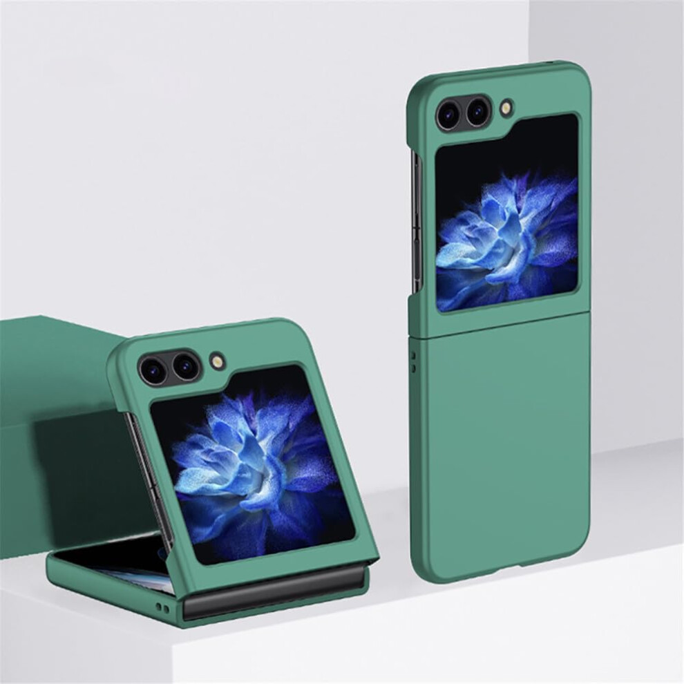 Candy Skin Feel Hard Pc Matte Phone Case For Samsung Galaxy Z Flip5 5G Z Flip5 2023 Dark Compatible Case Green 9393856535446
