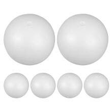 6Pcs Craft Foam Balls Polystyrene Smooth Round 4.72In For Arts Diy