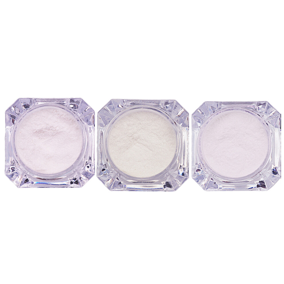 Aboofan 3Pcs Pearl Powder Mirror Effect Metallic Nail Pigment For Nail Art