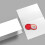 5pcs ink pads for office use, fingerprinting, in iron boxes (red) 5