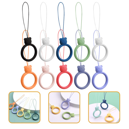 10 Unidades Suportes De Silicone Para Com E Cordão 2