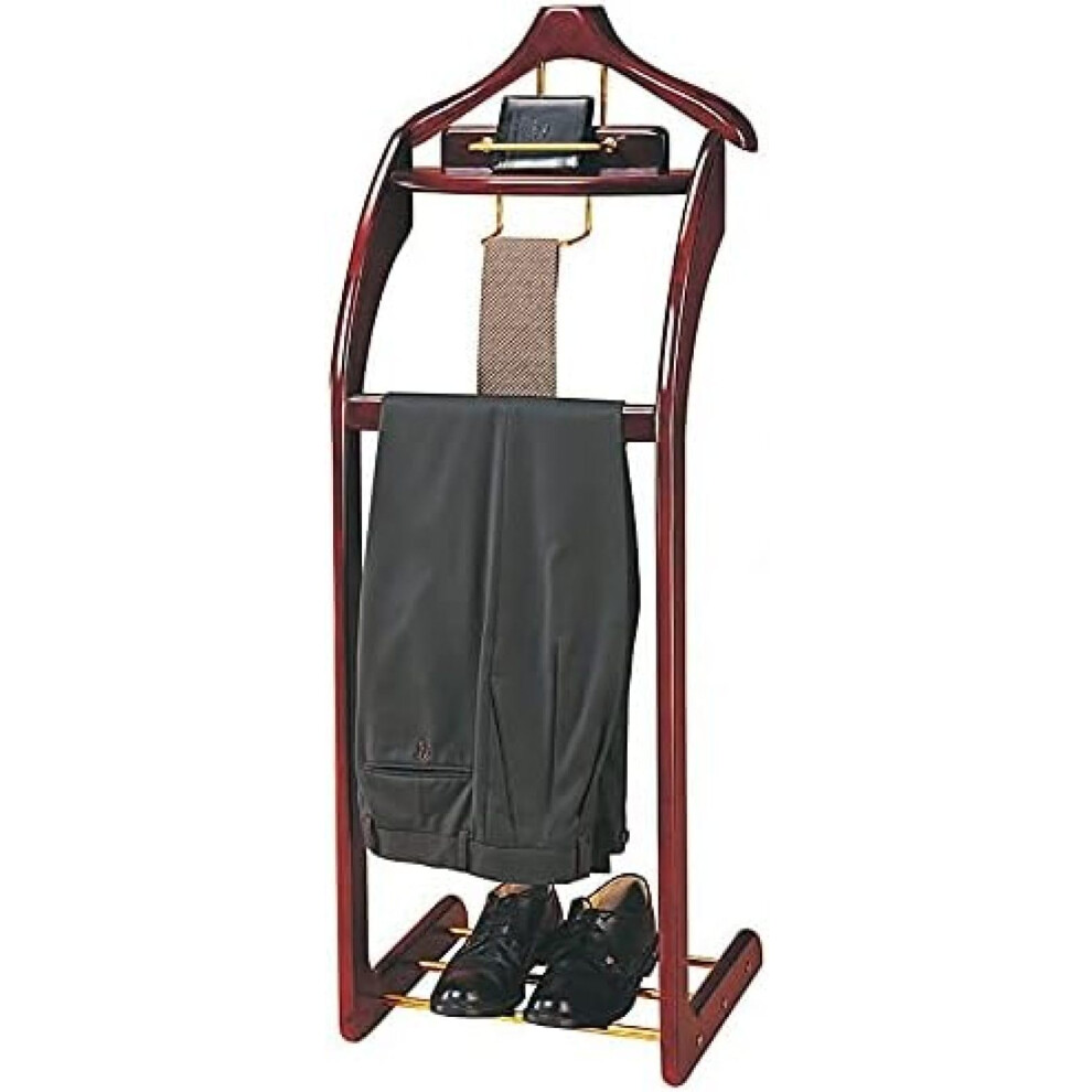Wooden Clothes Valet Stand Model A Freestanding Suit Hanger Rack With Drawer Crease-Free Suits Sturdy Chassis-image-OPC-PMCPTTM-NEW