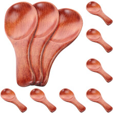 10Stk Mini Holzlöffel Für Salz Tee Eiskugeln Kurzer Griff