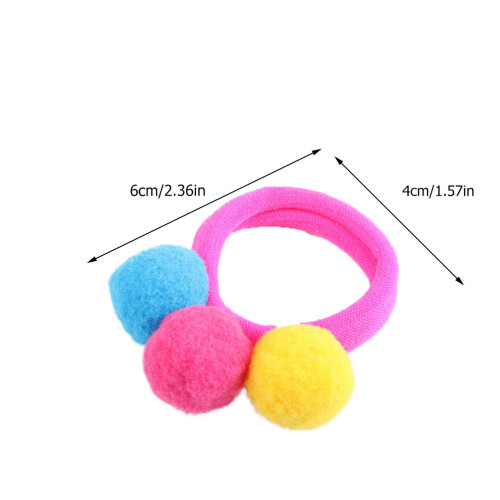 12 Elastische Haarseile Mit Pomponkugeln Für Baby 1