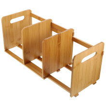 Bambus Schreibtisch Bücherregal Verstellbarer Buch Organizer