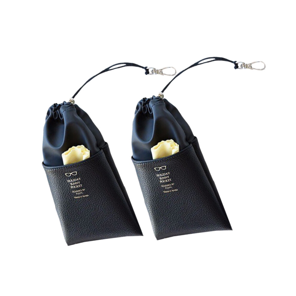 Totority Black Eyeglasses Pouch Wear-Resistant Portable Glasses Case