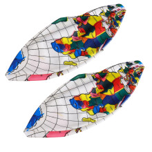 2 pcs inflatable beach balls with globe map pattern, english version