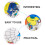 2 pcs inflatable beach balls with globe map pattern, english version 6