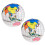 2 pcs inflatable beach balls with globe map pattern, english version 4