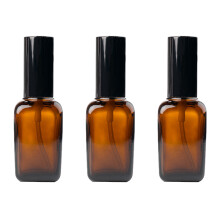 3 stuks vierkante amber flessen 50 ml voor etherische oliën
