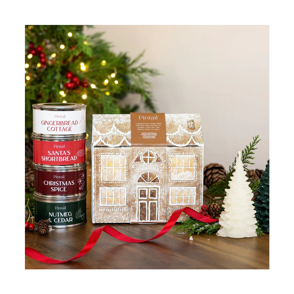 Pintail Candles The Gingerbread Cottage Gift Set - Paint Pot Tins