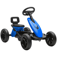 Pedal Go Kart for Kids 2-5 Years with Silent EVA Wheels in Blue