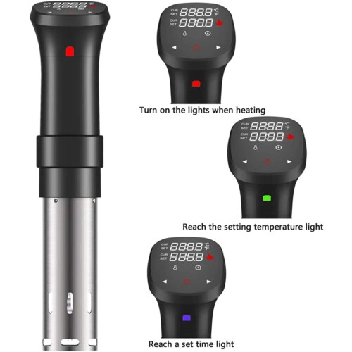 Sous Vide Cooker Immersion Circulator 1100W, Black, Precise Temperature Control and Programmable Timer, Compact Design 2