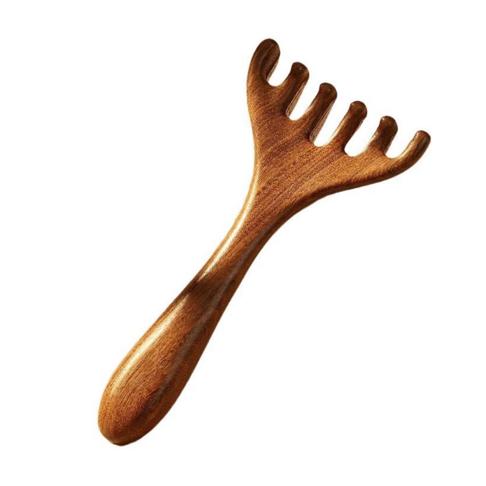 Scalp Massager Handheld Head Massager Resin Meridians Massage Comb Six-Paw Deer Antler Style Deep Relaxation