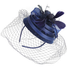 Tea Party Fascinator Hut Mit Federbusch Und Haarreif