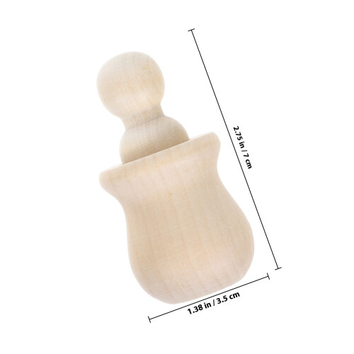 5 Piezas De Muñecas De Madera Sin Pintar Para 1