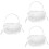 3Pcs Heart-Shaped Wedding Ring Pillow With Lace And Handle 7