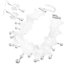 Stijlvolle Wedding Ketting Met Parel En Bloem Dames