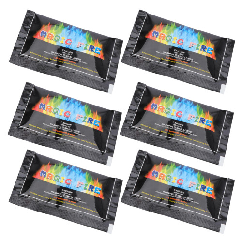 6pcs colored flame powder for camping bonfire party use