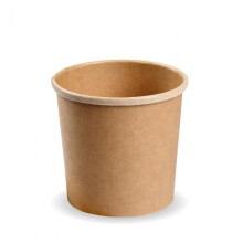 16oz Brown Kraft Paper Soup Containers 500 Pack, Leak-Proof, Eco-Friendly and Recyclable, Lids Sold Separately, Takeaway