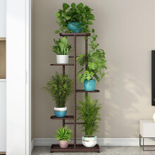 (Brown, 1 Count) Household 5-layer Flower & Plant Pot Rack, 1 Count Multifunctional Iron Decor Stand, Modern Durable Summer Home Organizer for Indoor