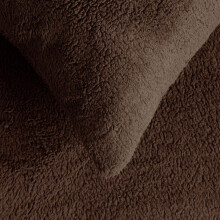(Chocolate, 4 Pack) OHS 2/4 Pack Teddy Fleece Pillowcase Cover Bedding Set Thermal
