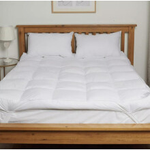(4FT Small Double) Luxury 4" Extra Deep Microfibre Mattress Topper – Hypoallergenic & Breathable for Ultimate Comfort