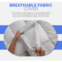 (Single) Luxury 4" Extra Deep Microfibre Mattress Topper – Hypoallergenic & Breathable for Ultimate Comfort