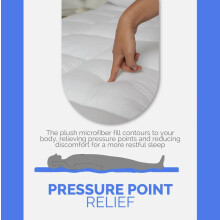 (Super King) Luxury 4" Extra Deep Microfibre Mattress Topper – Hypoallergenic & Breathable for Ultimate Comfort