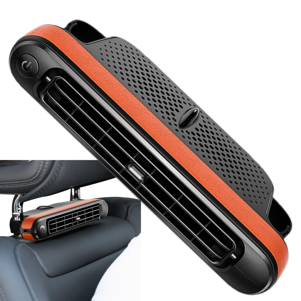 Car Back Seat Fan - 3-Speed Car Seat Cooling, Adjustable Rear Headrest Fan, Color, Fits Most Vehicles Brown 9393856537235