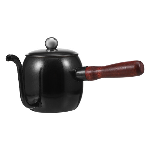 1Stk Multifunktionaler Kaffeekessel Mit Holzgriff Für Zuhause 2