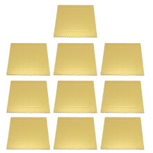 10 Pièces Pads Gâteau Dorés Pads En Carton Plats Créatifs Pour Gâteau