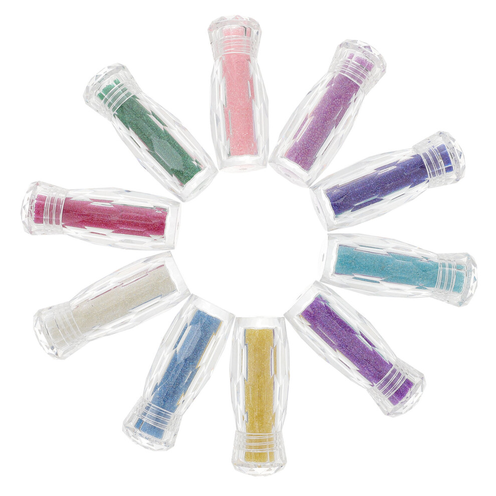 Iplusmile 10 Bottles Micro Beads Nail Art Decorations Glass Caviar Beads