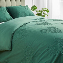 (Green, Single) Duvet Cover Microfiber Bedding Set with Pillowcase Soft Quilt Covers Double King