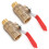 2Pcs Ball Ventil 1/4 2 Punkte Multilayer Silikon 10