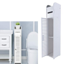 (Default) Bathroom Cabinets, Tall Slim Bathroom Storage Unit Bathroom Cabinets Freestanding, Small Bathroom Toilet Paper Storage Cabinet with Doors