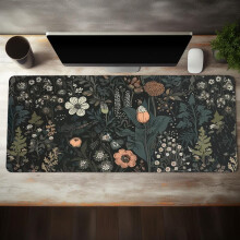 (Multicolor, 90*40cm) Floral Pattern Mouse Pad, 1 Count Non-slip Rubber Base Stitched Edge Keyboard Mat, Aesthetic Mouse Pad for Gaming