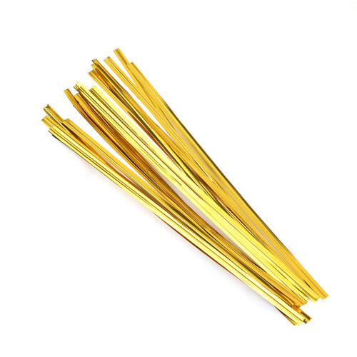 Legacci In Rivestita Per Confezionamento 10 Cm Oro