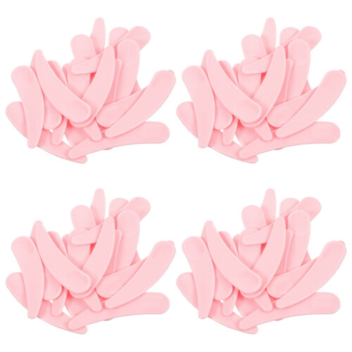 200Pcs Compact Pink Makeup Spoons Plastic Spatulas for Beauty Care 2