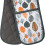 (Orange/Grey Leaf) Double Oven Glove 100% cotton Beautiful Designs Baking Kitchen Gloves Bakeware 1