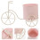 1Tischdeko Eisen Fahrrad Halter Rosa 7