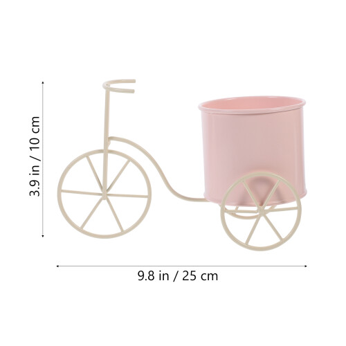 1Tischdeko Eisen Fahrrad Halter Rosa 1